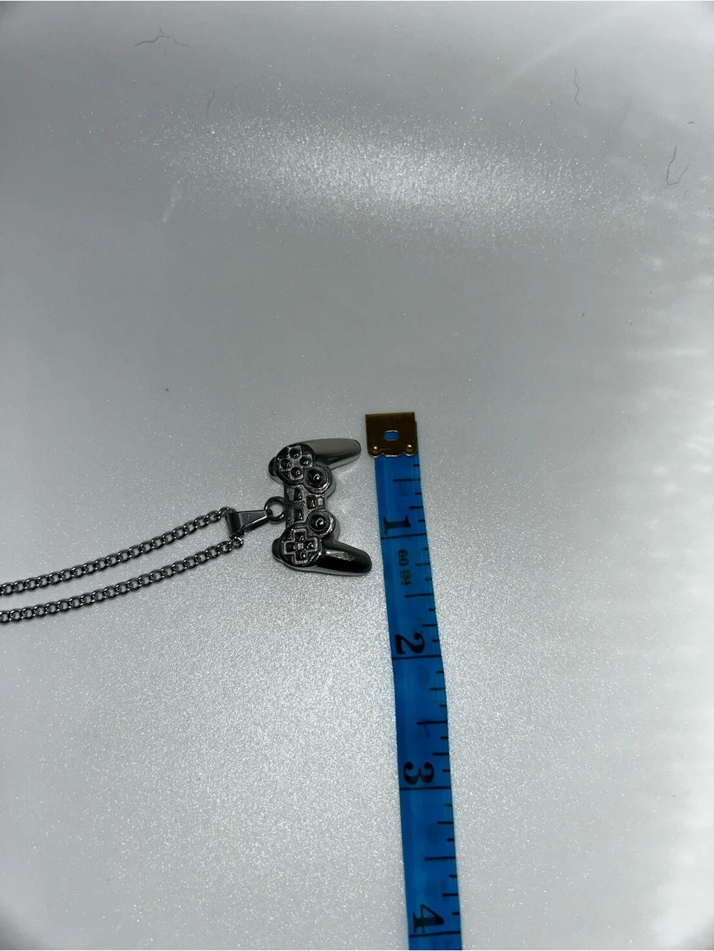 Stainless Steel Silver Game Controller Pendant Necklace